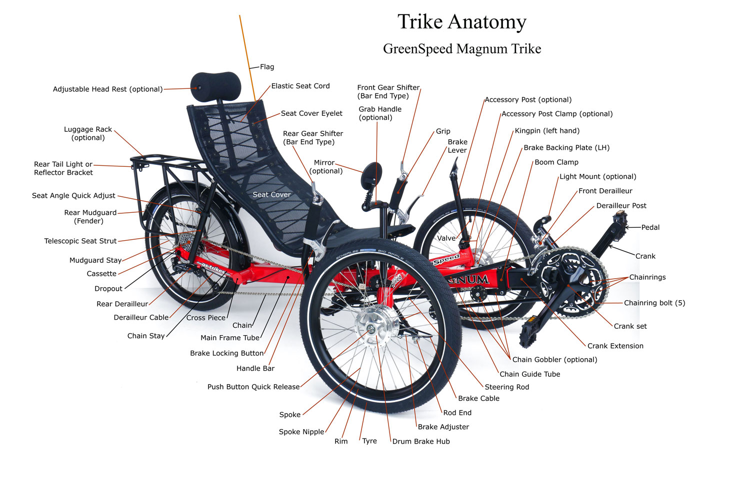 trident trike accessories