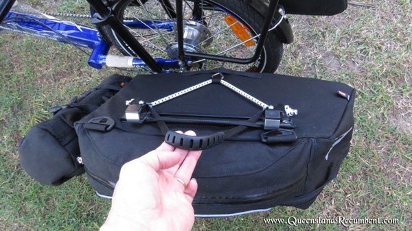 Arkel Panniers clip onto the luggage rack