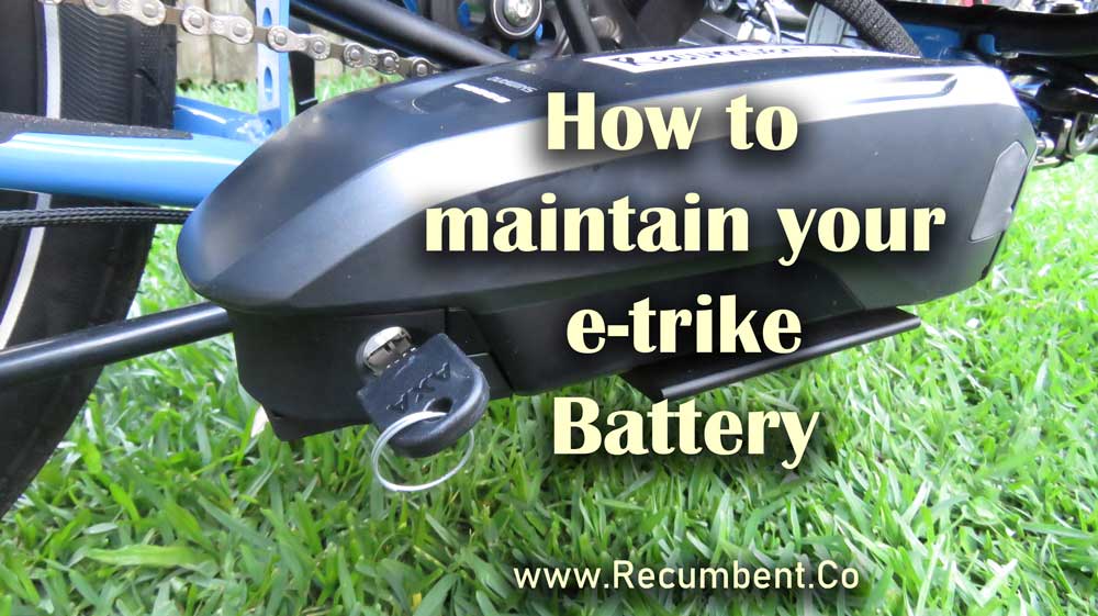 How to maintain your e-trike battery